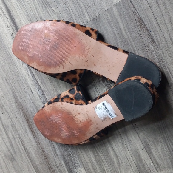 J. CREW Abbie slide sandals in leopard calf hair Women's Size 7 - Picture 12 of 13